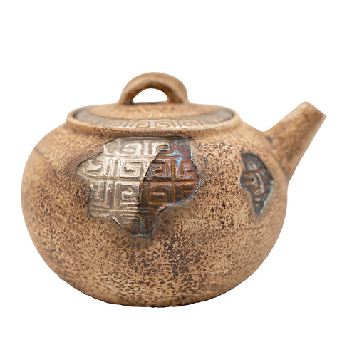 Side-Handle Teapot with Key-Fret Pattern # 94415