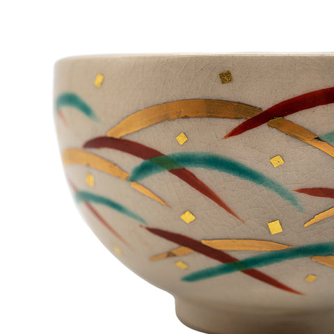 Japanse Matcha Chawan met Gouden Motief # 94759