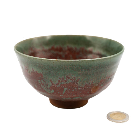 Matcha Chawan “Crimson Verdigris” # 94769