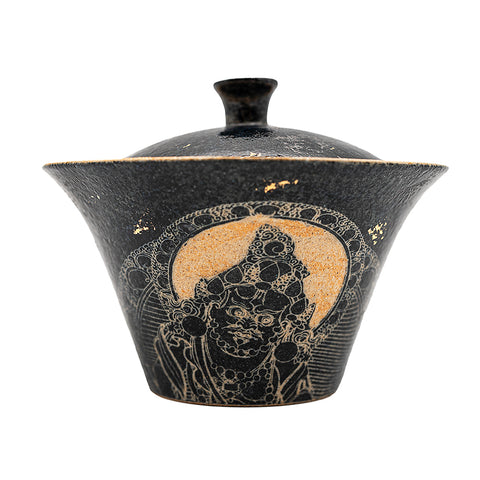 Gaiwan avec Caishen et design à bord évasé # 94447