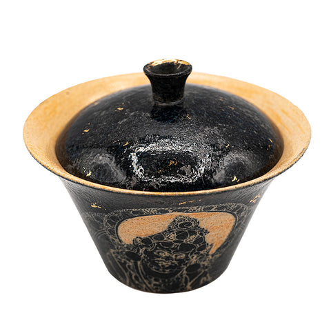 Gaiwan avec Caishen et design à bord évasé # 94447