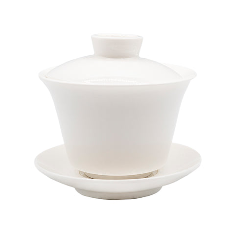 Gaiwan en porcelaine Dehua haute qualité avec bouton central sur le couvercle # 95009