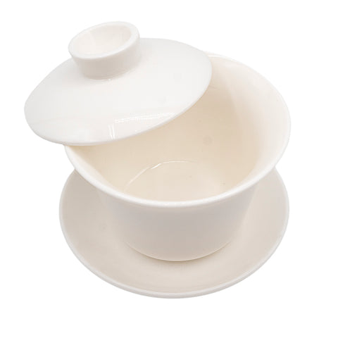 Gaiwan en porcelaine Dehua haute qualité avec bouton central sur le couvercle # 95009