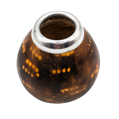 Calabash Mate Kalebas met metalen rand  # 38172 300 ml