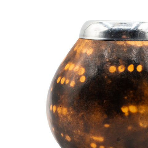 Calabash Mate Kalebas met metalen rand  # 38172 300 ml