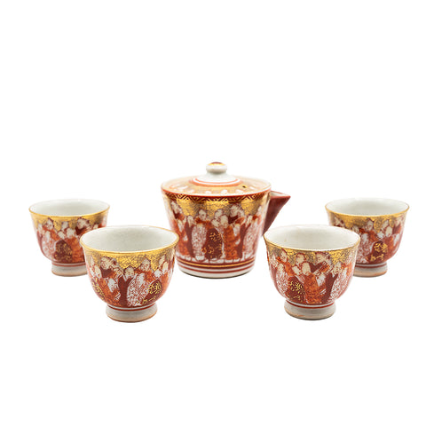 Set of antique teaware # 17399, porcelain (siboridashi 110 ml, 4 cup 30 ml.)