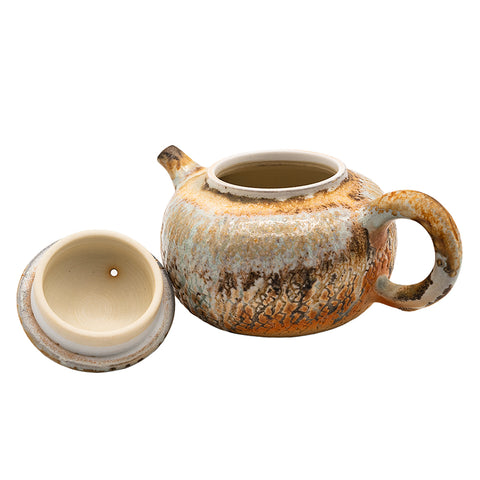 Woodfired Dehua Teapot with Ash Glaze # 95013