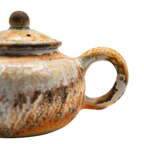 Woodfired Dehua Teapot with Ash Glaze # 95013
