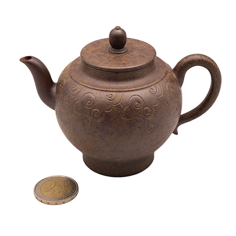 Woodfired Yixing Teapot with Cloud Motif # 95014