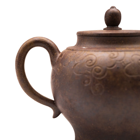 Woodfired Yixing Teapot with Cloud Motif # 95014