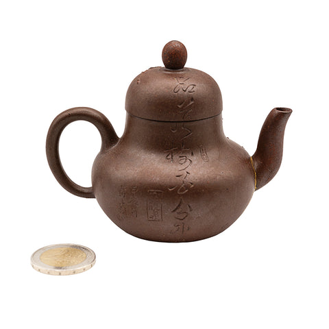 Woodfired Yixing Teapot “Chrysanthemum Garden” # 95017