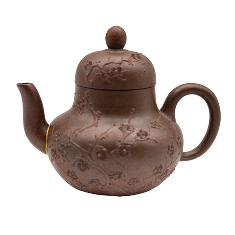 Woodfired Yixing Teapot “Chrysanthemum Garden” # 95017