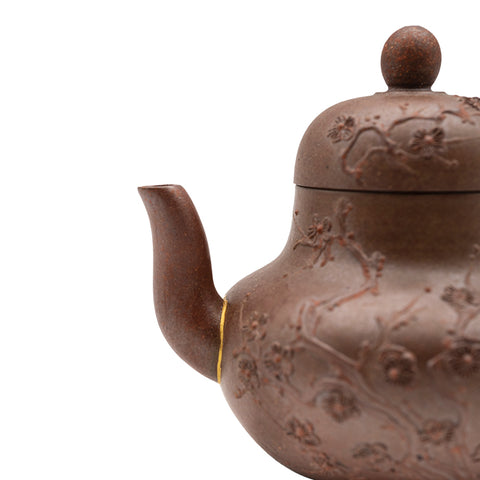 Woodfired Yixing Teapot “Chrysanthemum Garden” # 95017