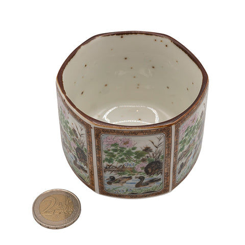 Porcelain Tea Cup “Mandarin Ducks in Lotus Pond” # 95067