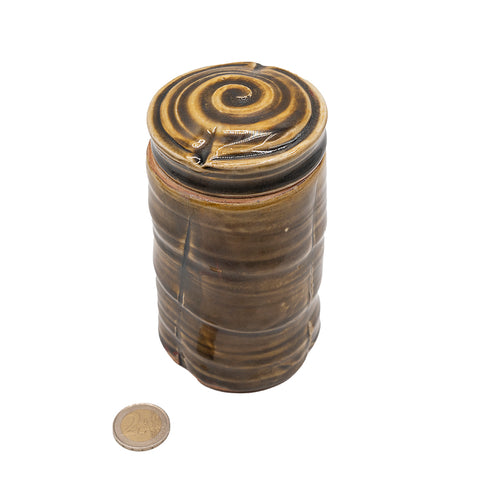 Temmoku Glazuur Keramische Theeblik door Tineke van Gils # 95025