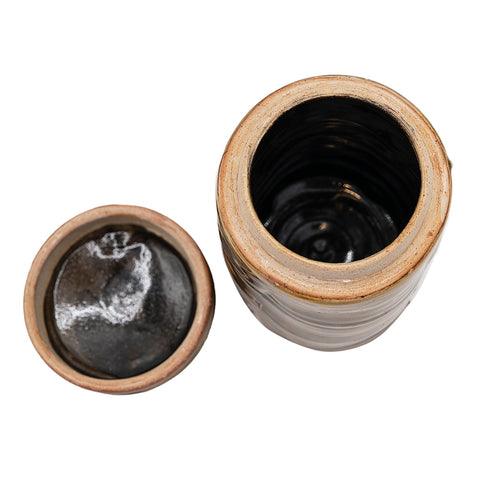 Temmoku Glazuur Keramische Theeblik door Tineke van Gils # 95025