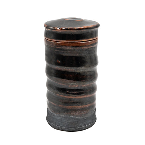 Temmoku Glazuur Keramische Theeblik door Tineke van Gils # 95027