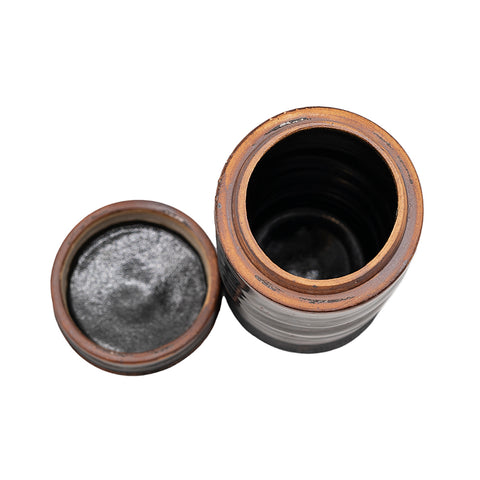 Temmoku Glazuur Keramische Theeblik door Tineke van Gils # 95027