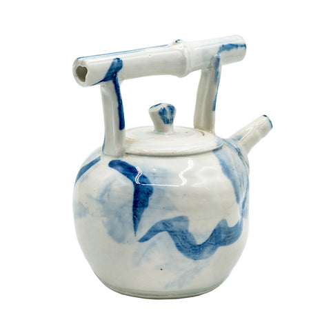 Porcelain Teapot with Bamboo Handle # 95039