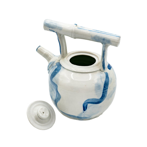 Porcelain Teapot with Bamboo Handle # 95039