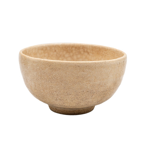 Beige Crackle Glazuur Chawan # 95042