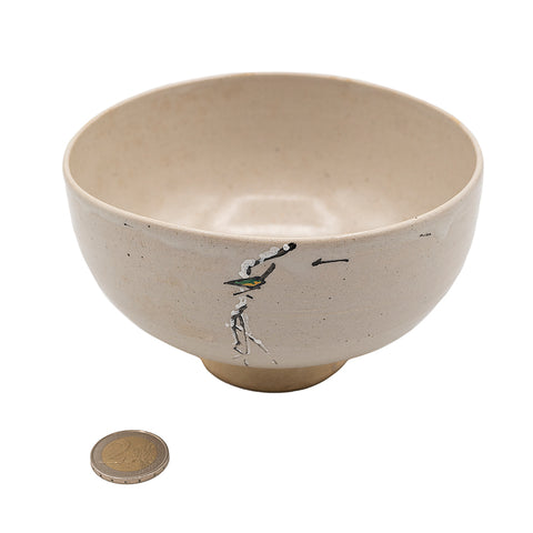 Minimalist Chawan with Calligraphic Mark # 95044