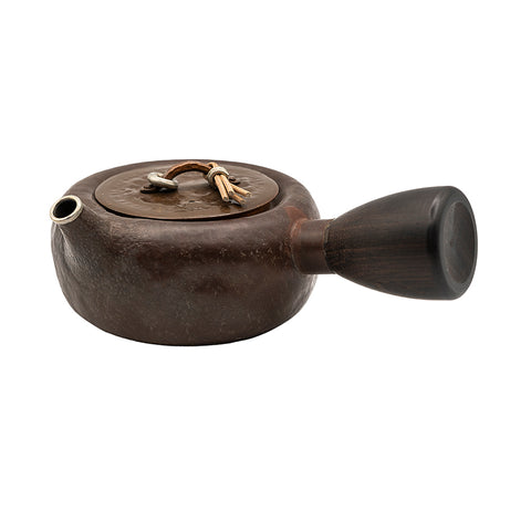 Handmade Copper Kyusu with Wooden Handle # 95054