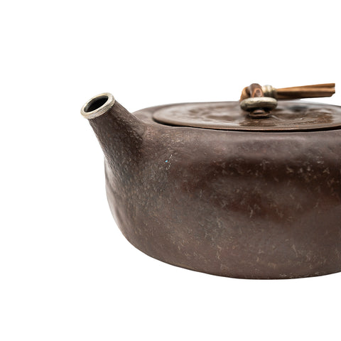 Handmade Copper Kyusu with Wooden Handle # 95054
