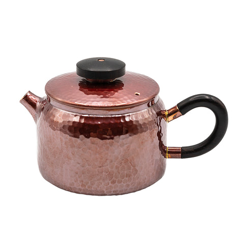 Hammered Copper Teapot with Black Handle # 95055