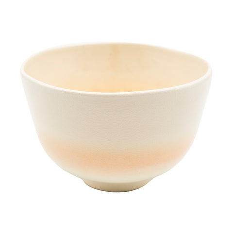 Japanese Matcha Chawan with Calligraphy and Floral Detail # 95069