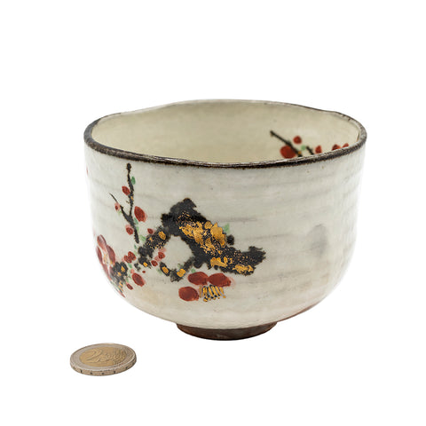 Plum Blossom and Bird Matcha Cup # 95073