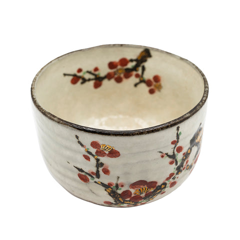 Plum Blossom and Bird Matcha Cup # 95073