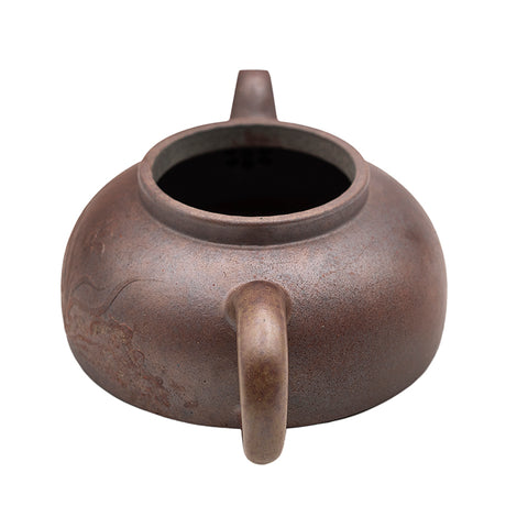 Woodfired Yixing Teapot Lotus Relief # 95077