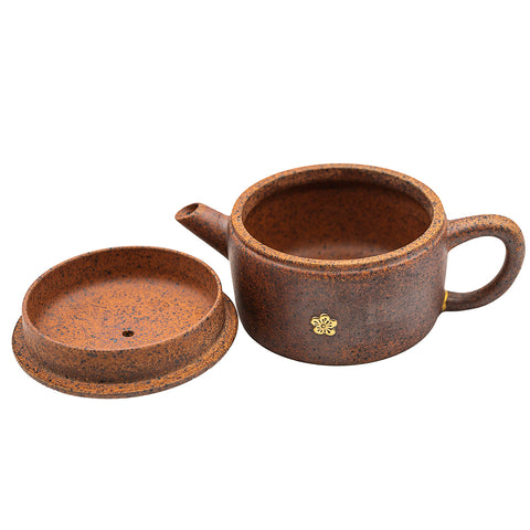 Woodfired Teapot with Kintsugi and Gold Flower # 95084