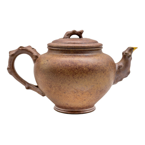 Yixing Teapot Ginkgo Branch with Kintsugi Spout # 95090