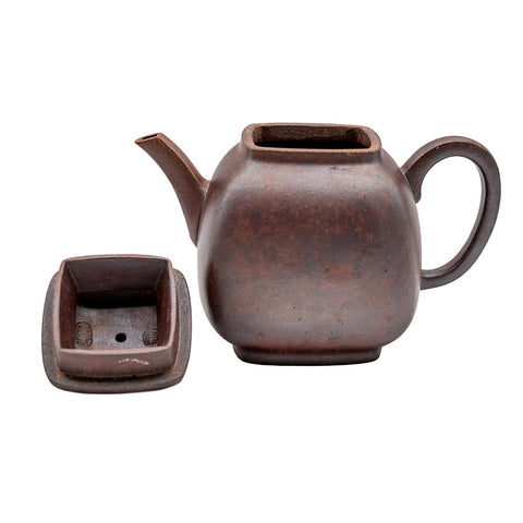 Yixing Square Teapot Mist Gradient Woodfired # 95091