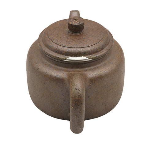 Woodfired Yixing zisha Teapot with Silver Kintsugi Repair # 95097