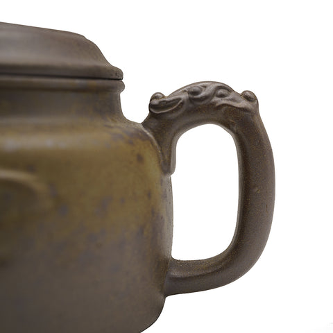 Wood-Fired Yixing Teapot with Dragon Relief # 95103