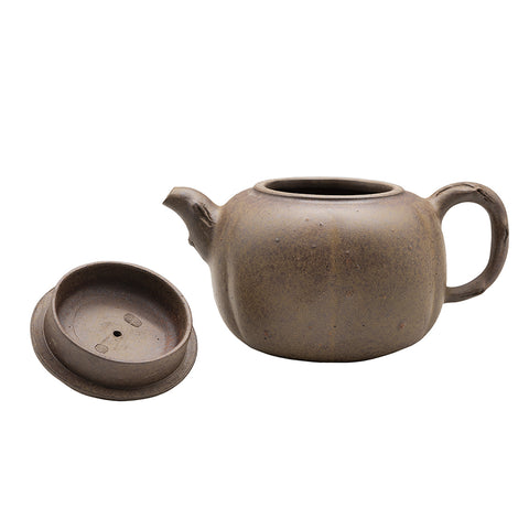 Wood-Fired Yixing Teapot “Pumpkin Form” # 95105