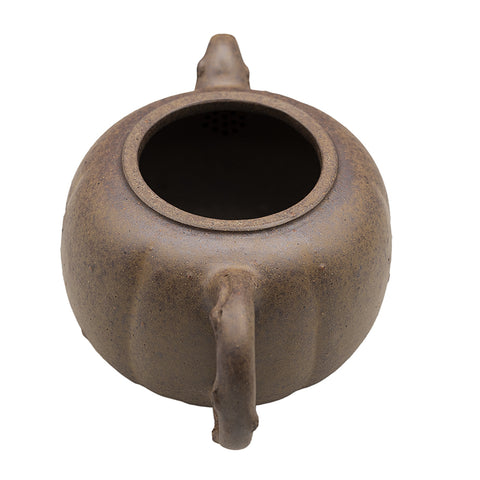 Wood-Fired Yixing Teapot “Pumpkin Form” # 95105