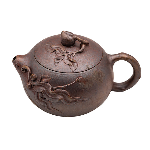 Immortal Peach Phoenix Singing yixing clay woodfired teapot # 95607