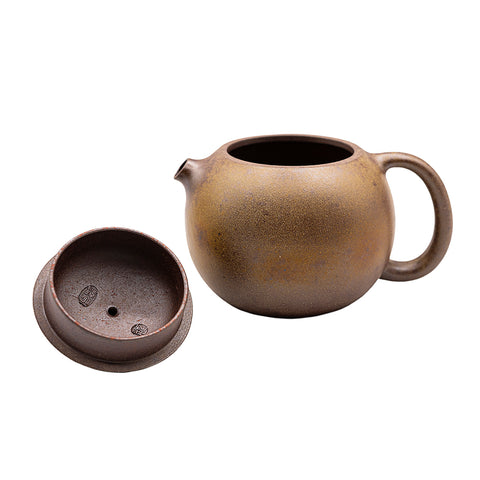 Short-mouth kiln-transformed Xishi yixing clay woodfired teapot # 95619