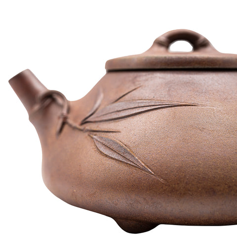 Bamboo Leaf Stone Ladle yixing clay woodfired teapot # 94781