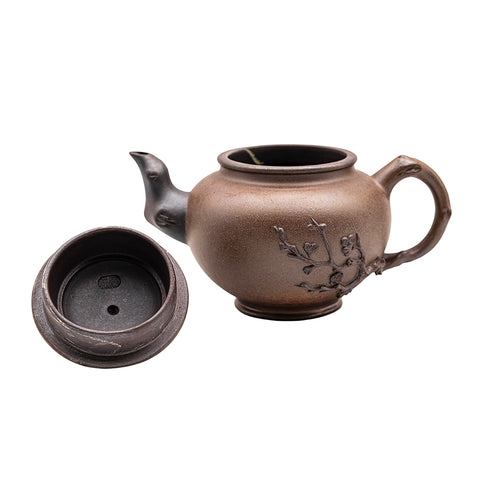 Plum Blossom Antique yixing clay woodfired teapot # 94782