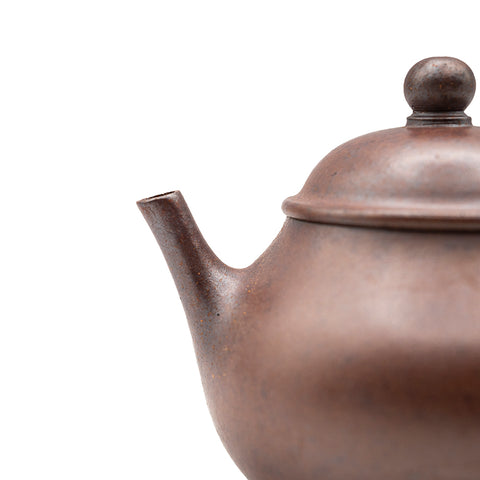 Horizontal kettle yixing clay woodfired teapot # 94786
