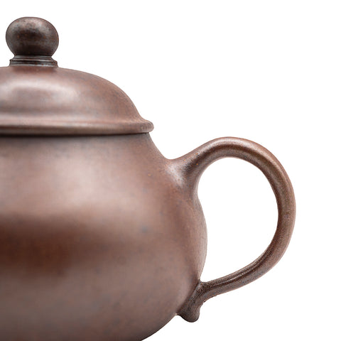 Horizontal kettle yixing clay woodfired teapot # 94786