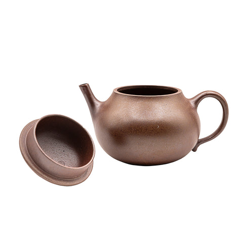 Horizontal kettle yixing clay woodfired teapot # 94787