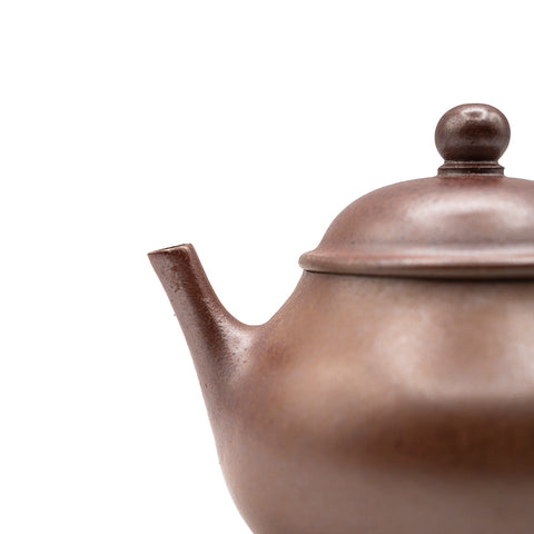 Horizontal kettle yixing clay woodfired teapot # 94787