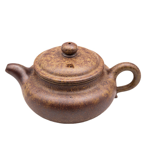 Kiln-transformed horizontal yixing clay woodfired teapot # 94789