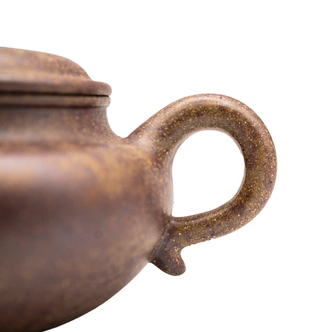 Kiln-transformed horizontal yixing clay woodfired teapot # 94789